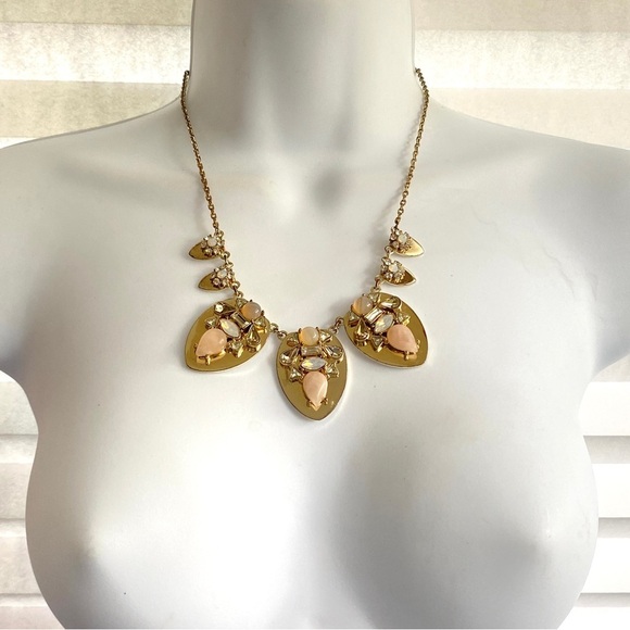 LOFT Statement Necklace Goldtone - Picture 3 of 6